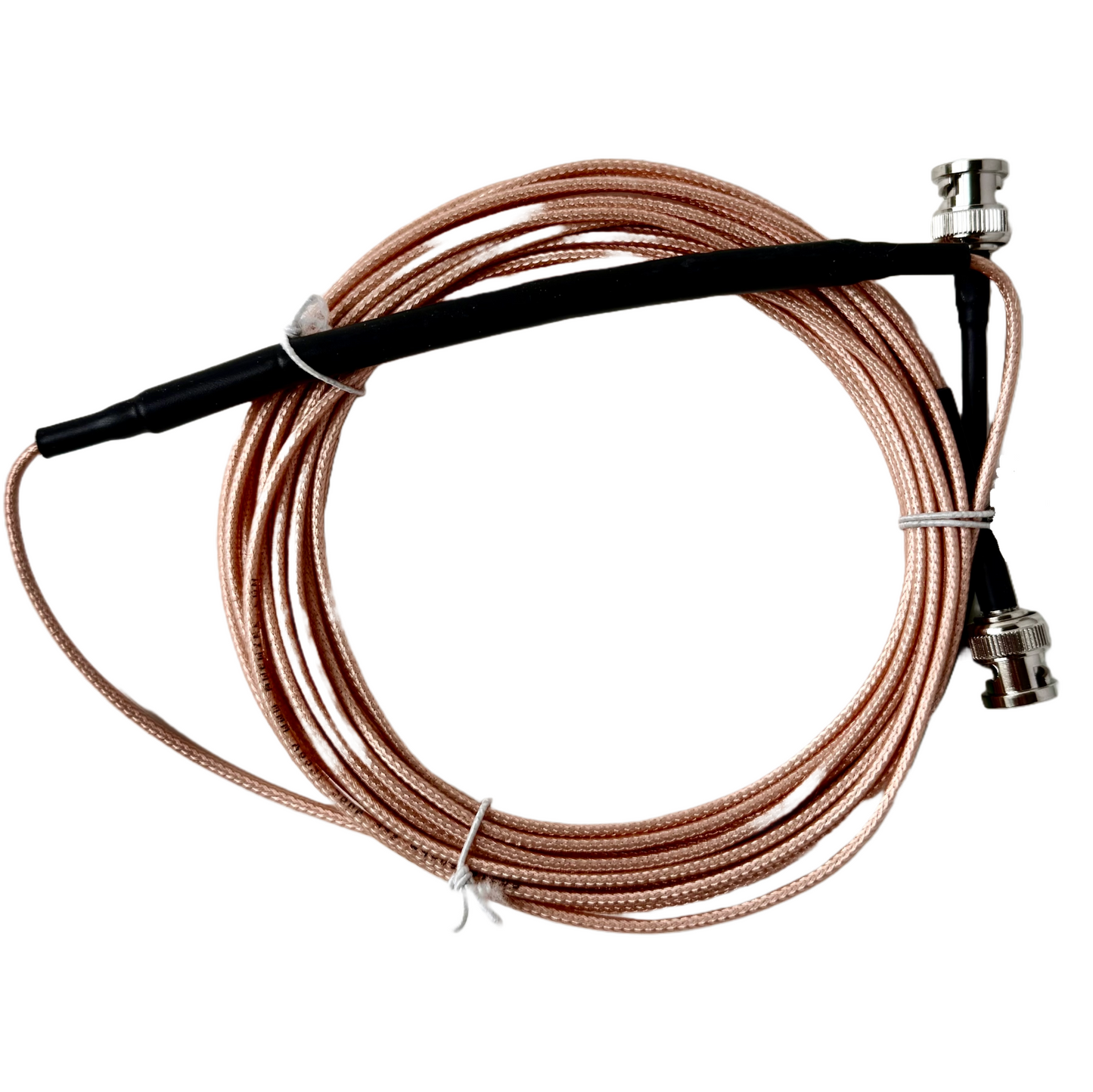 25' RG-316 Coax With 5 Ferrites, BNC Male to BNC Male