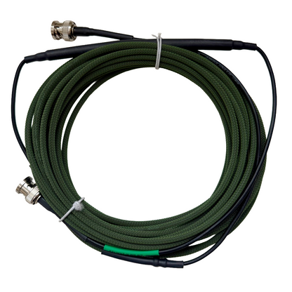25' RG-174 Coax With Color Sheath, 5 Ferrites, BNC Male to BNC Male